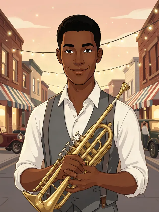 Wes Larkin, cornet player — an AI roleplay character from the Halcyon world of Mythx