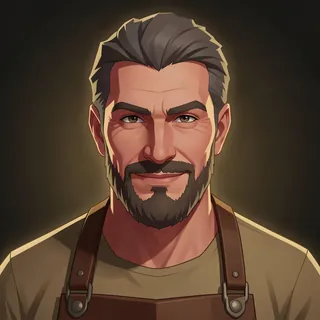 Bram Tallow, blacksmith, keeps the village forge — a character in Emberhollow