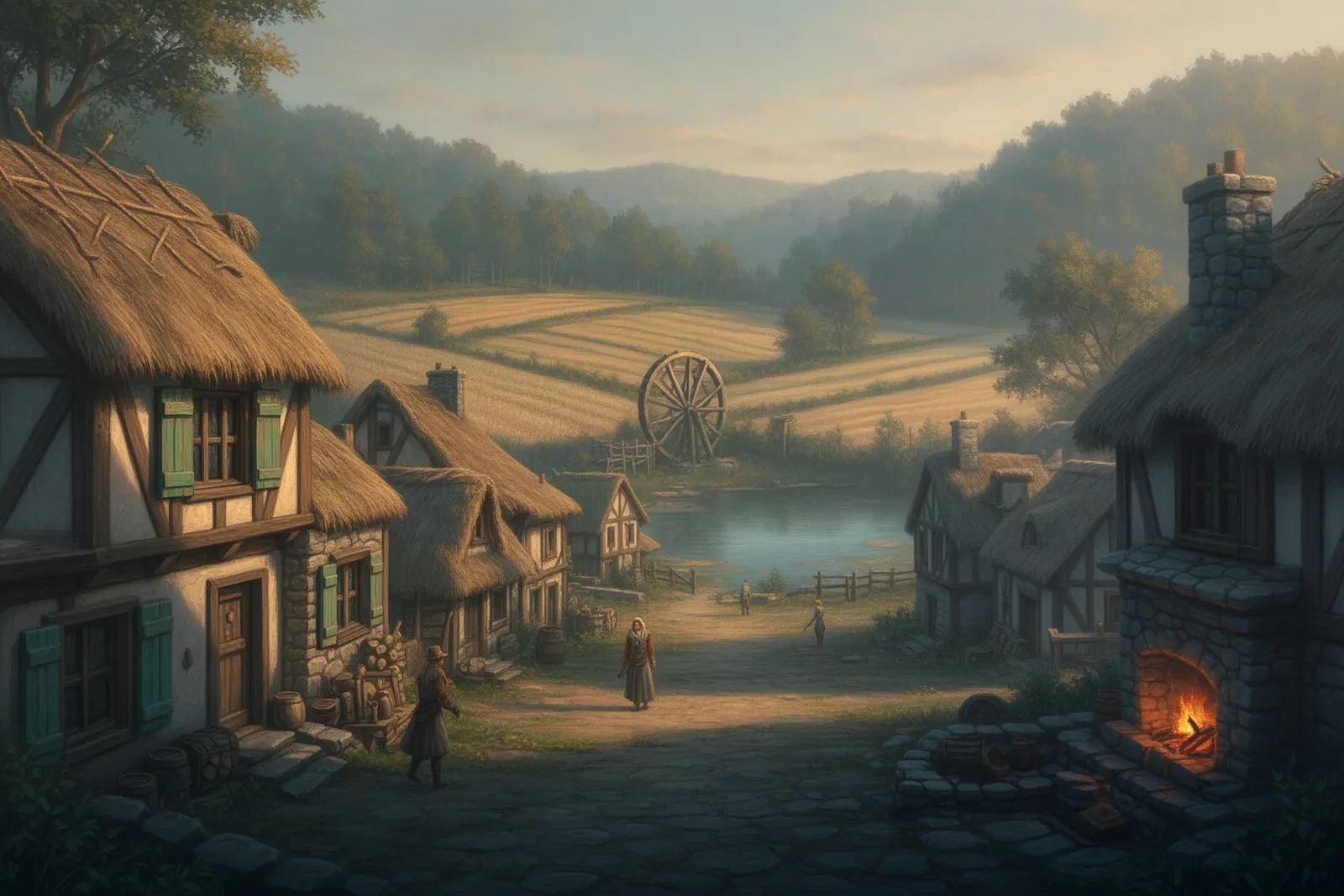 Emberhollow, the cozy fantasy village world in Mythx