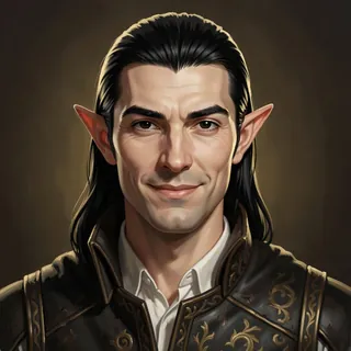 Evander Sallow (elf), rogue, a regular who only comes in after dark — a character in The Hollow Lantern