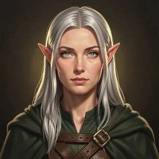 Sylvaine Ashgrove (elf), ranger, runs the ward's night patrol for whoever pays — a character in The Hollow Lantern