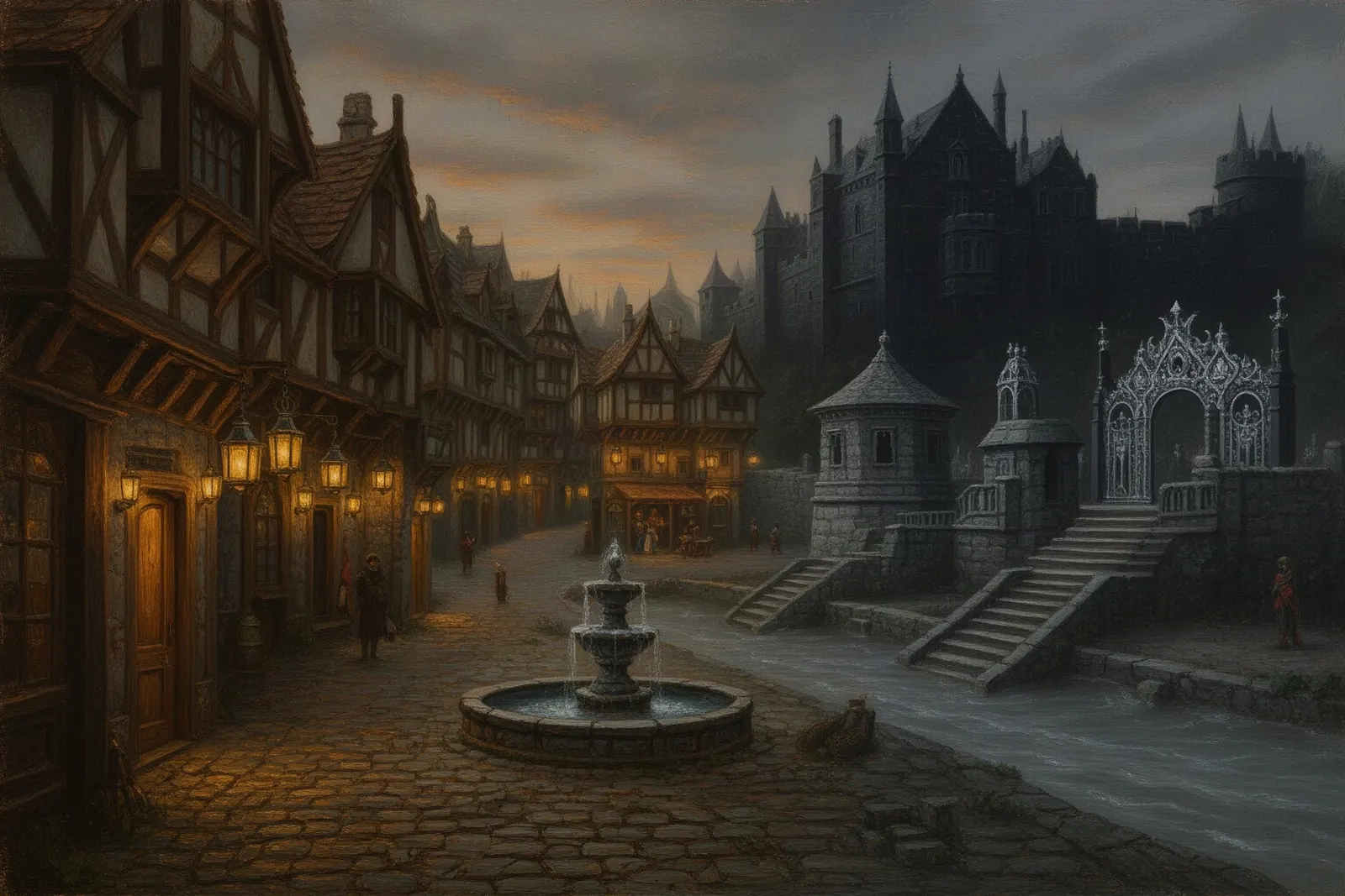 The Hollow Lantern, the fantasy tavern world in Mythx