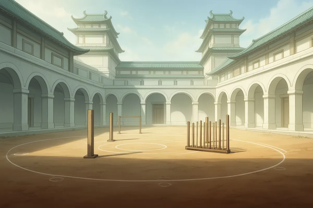 The Training Yard in Solenne, in Solenne's donghua splash art
