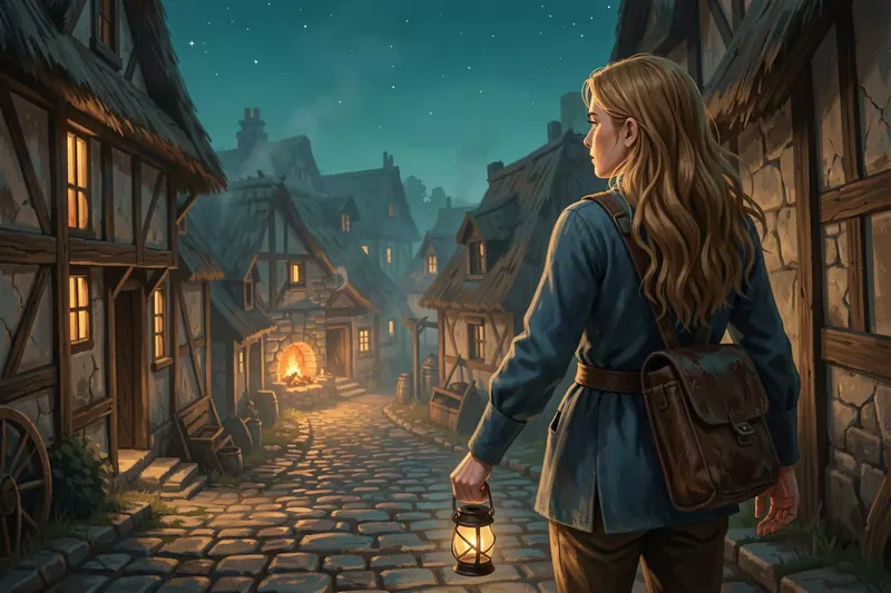 Emberhollow, the Fantasy Village world in the Mythx AI roleplay game